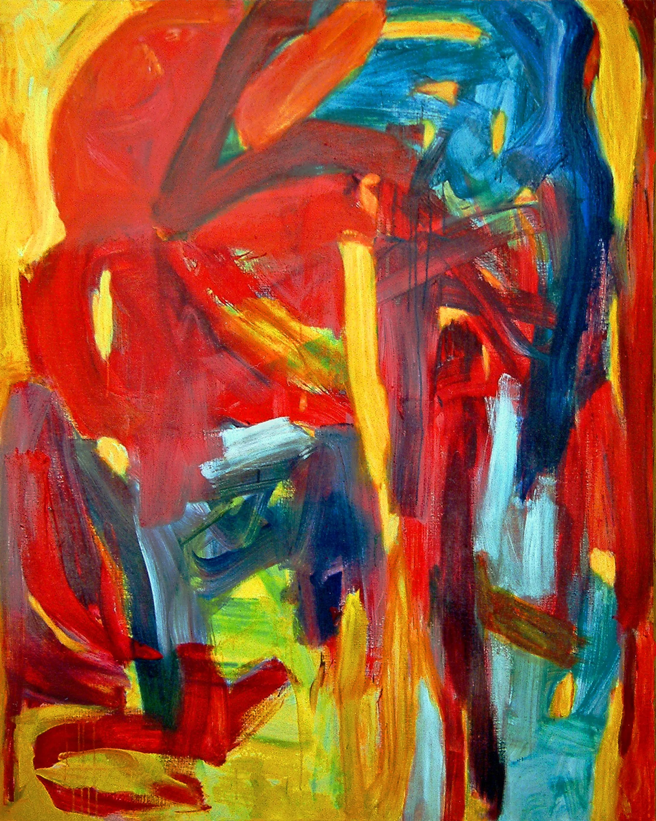 Monte quemado (2023), Óleo sobre lienzo, 90 x 70 cm. Obra de muestra.