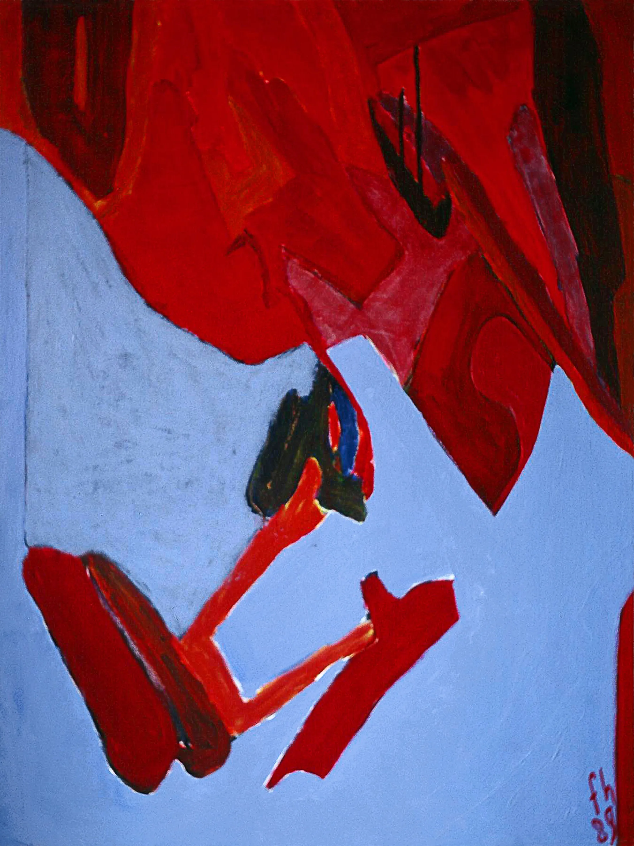 Vera del río (2023), Acrílico sobre papel, 50 x 35 cm. Obra de muestra.